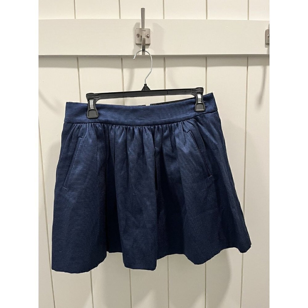 Banana Republic Women's Size 6P Pleated Skirt Blue Polyester Lined CUTE Workwear